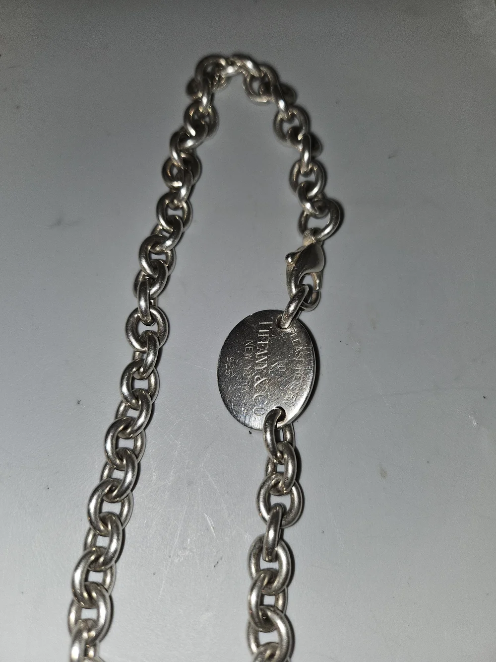 Tiffany & Co. Sterling Silver Return to Tiffany Link Necklace Vintage Price Firm